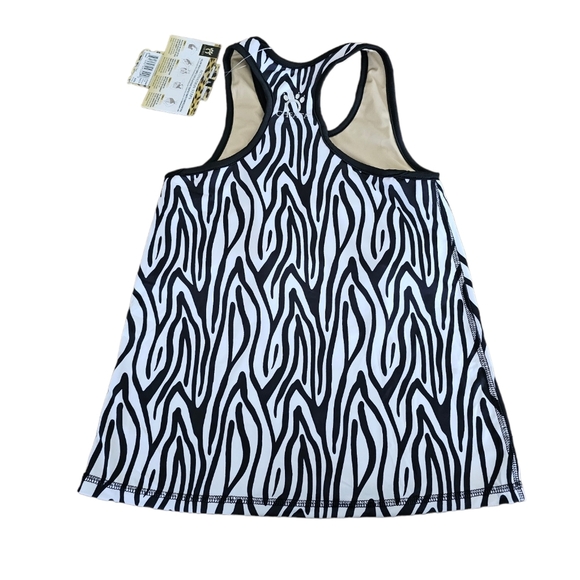 Cheata Equestrian Trotter Tank Top W/ Ultimate Compression Size Med Zebra NWT - Picture 2 of 7